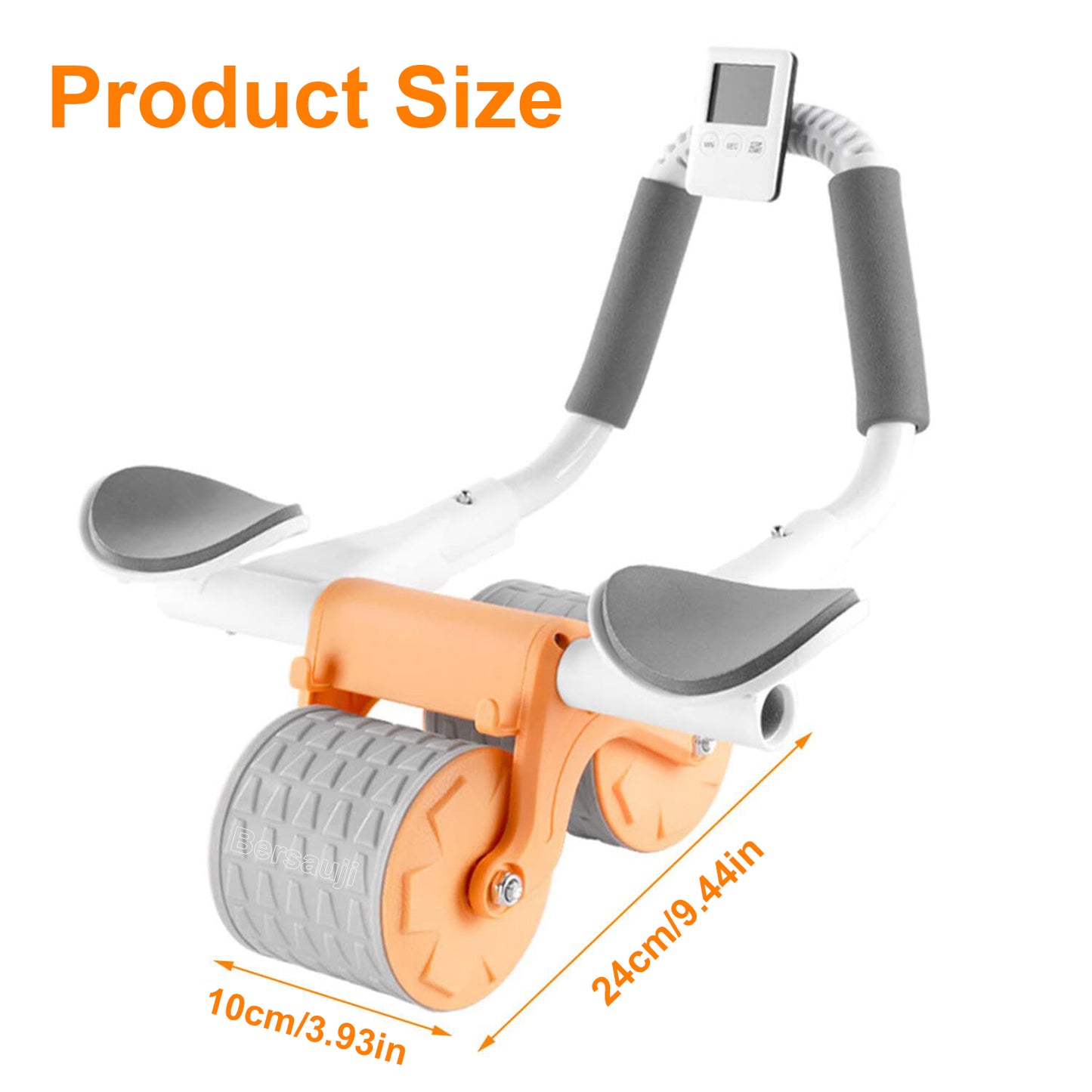 Automatic Rebound Ab Roller with Elbow Support & Timer | Core Training Wheel