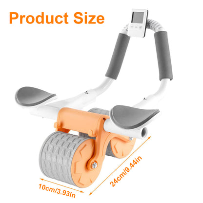 Automatic Rebound Ab Roller with Elbow Support & Timer | Core Training Wheel