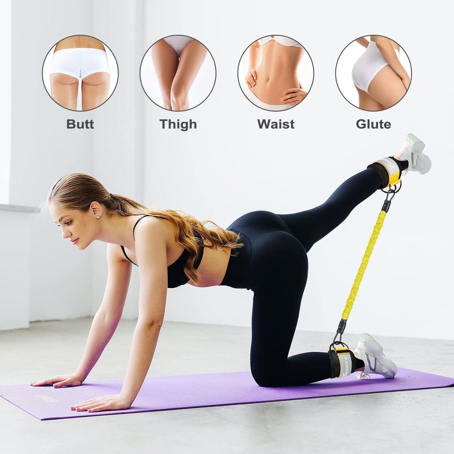 Ankle Resistance Bands with Cuffs – Glutes & Leg Training Set