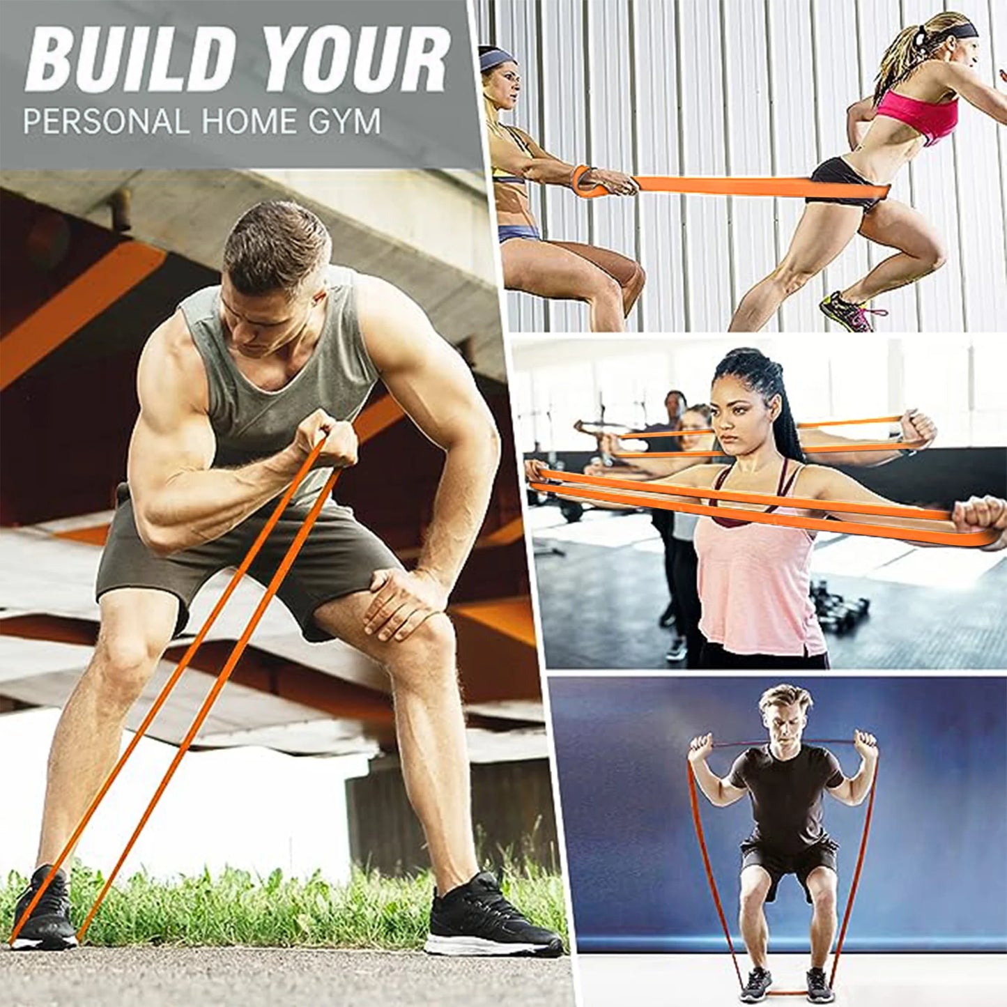 6-Piece Resistance Bands Set for Home & Gym Training