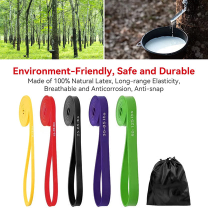 6-Piece Resistance Bands Set for Home & Gym Training