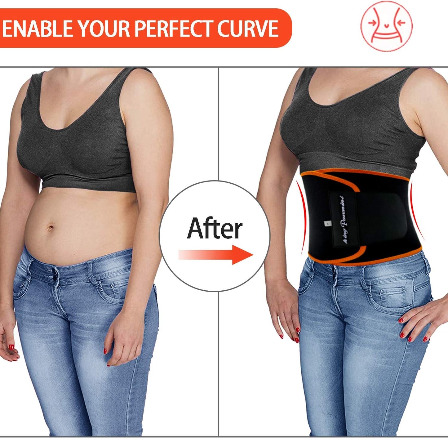 Waist Trimmer Sweat Belt for Women & Men – Adjustable Slimming Belt for Workout & Weight Loss
