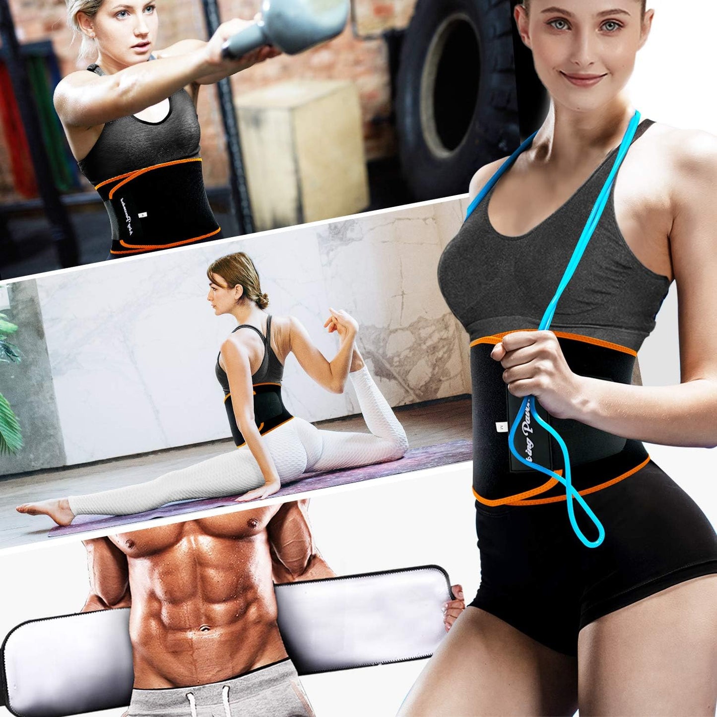 Waist Trimmer Sweat Belt for Women & Men – Adjustable Slimming Belt for Workout & Weight Loss