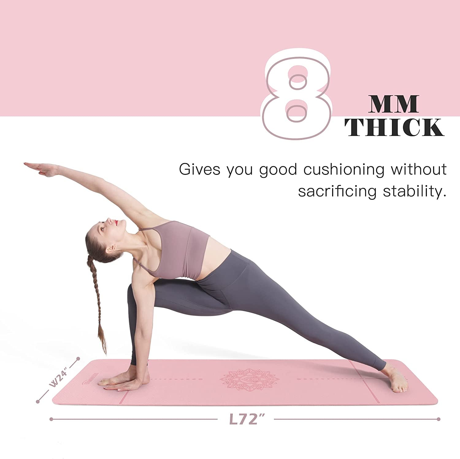 Eco-Friendly TPE Yoga Mat – Extra Thick & Non-Slip