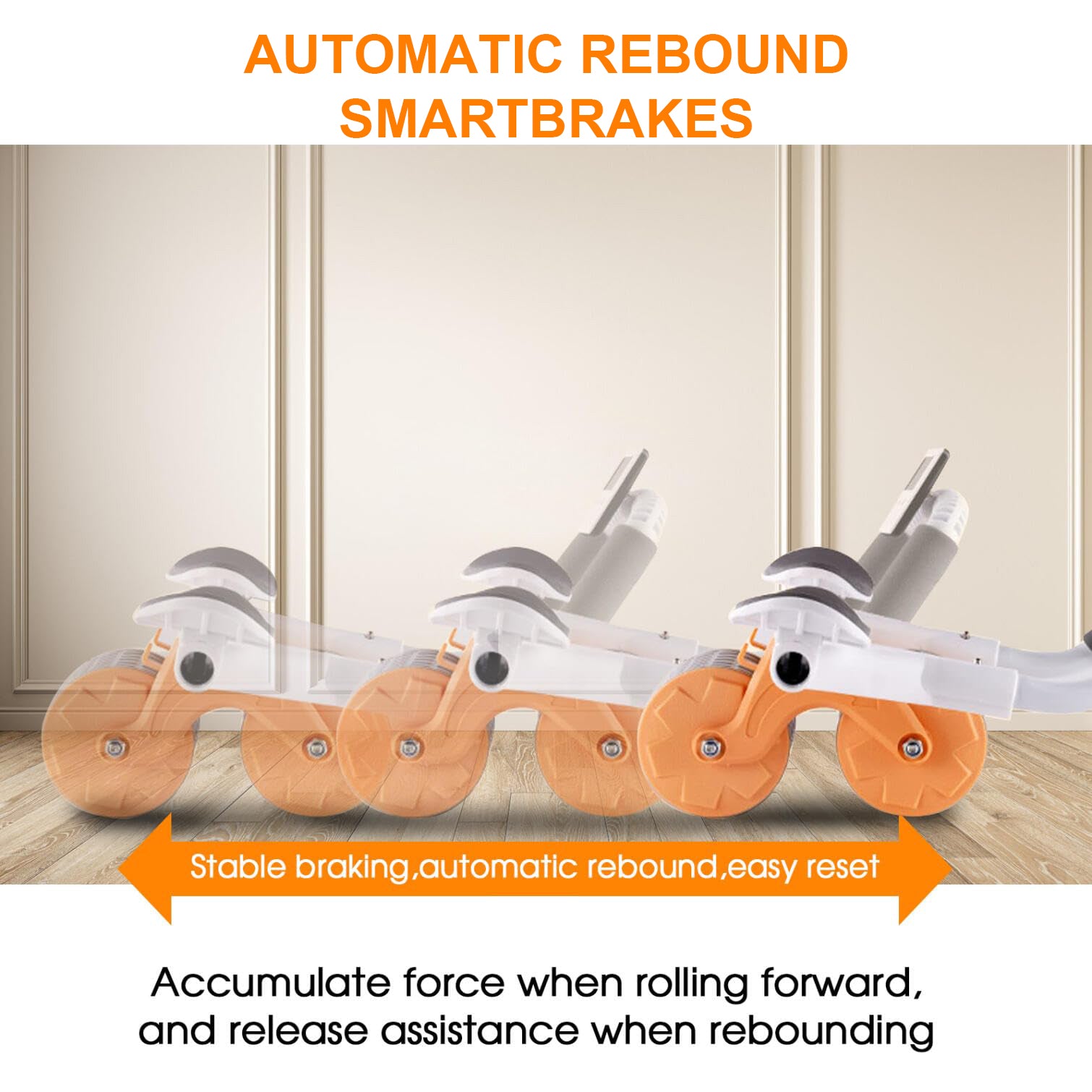 Automatic Rebound Ab Roller with Elbow Support & Timer | Core Training Wheel