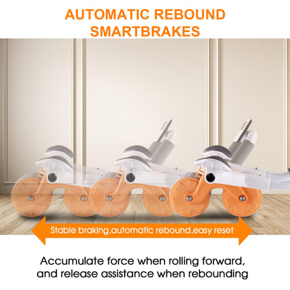 Automatic Rebound Ab Roller with Elbow Support & Timer | Core Training Wheel