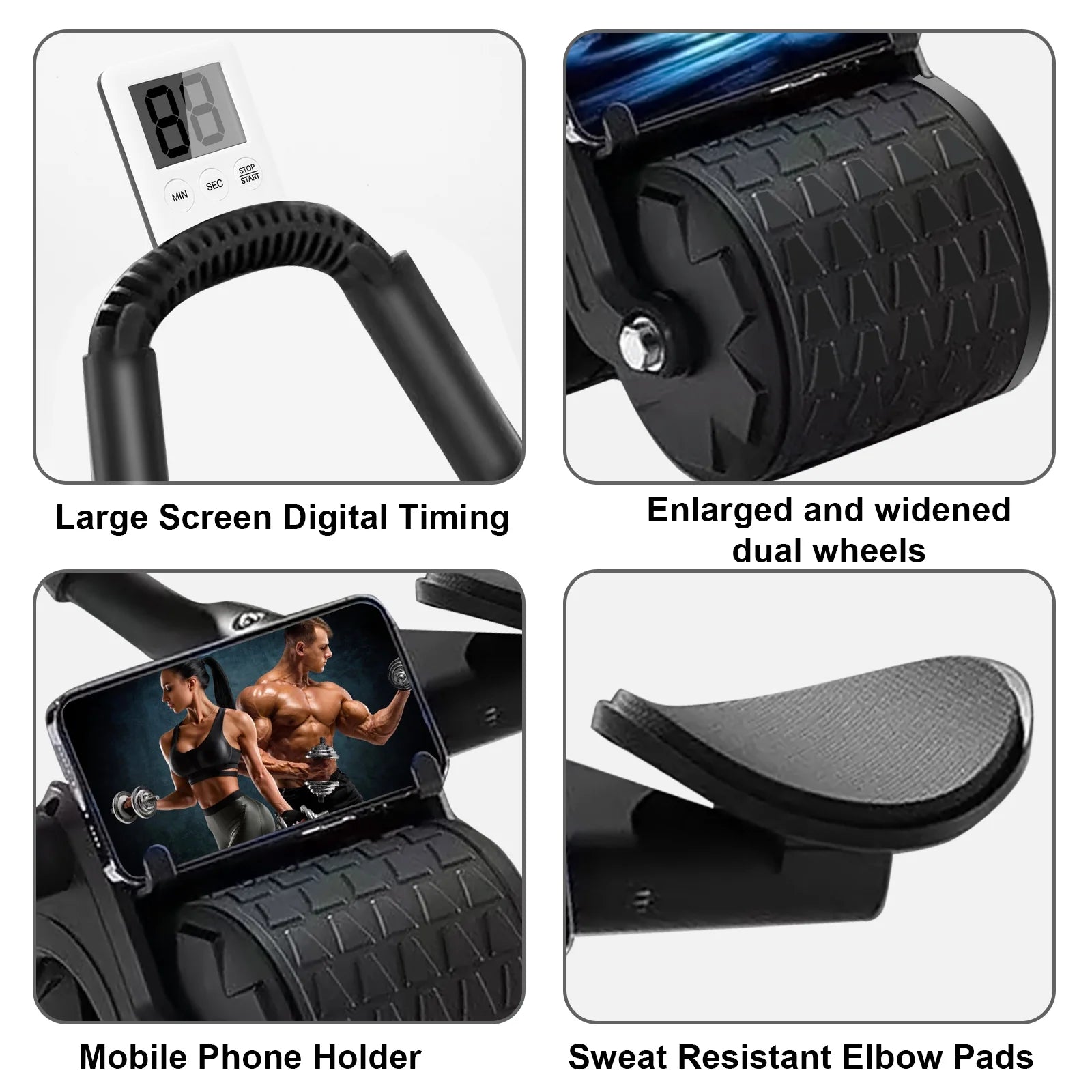 Ab Roller with Timer – Core & Abs Trainer for Home Workouts.