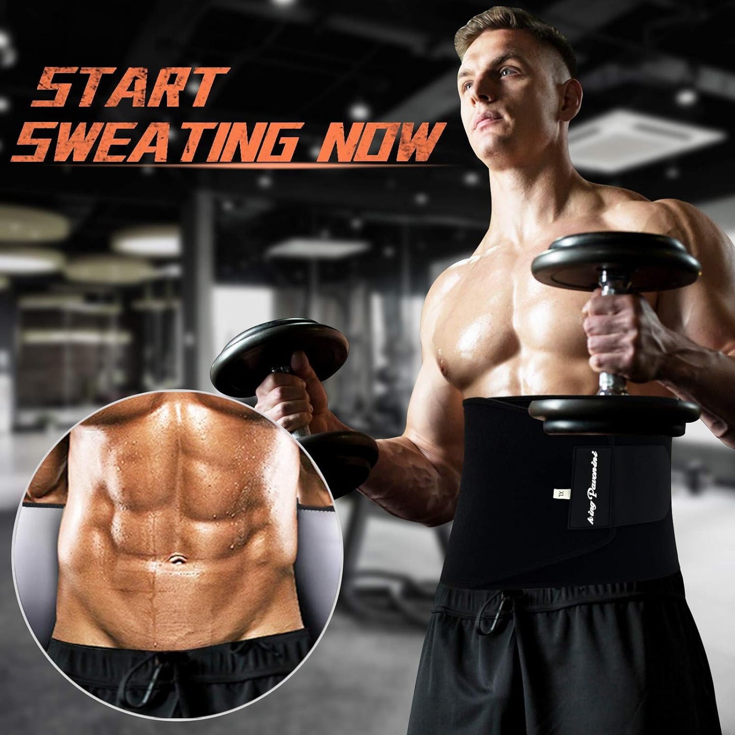 Waist Trimmer Sweat Belt for Women & Men – Adjustable Slimming Belt for Workout & Weight Loss