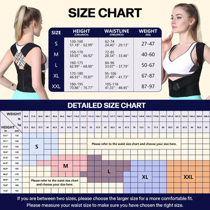 Posture Corrector Back Brace | Adjustable Support for Men & Women