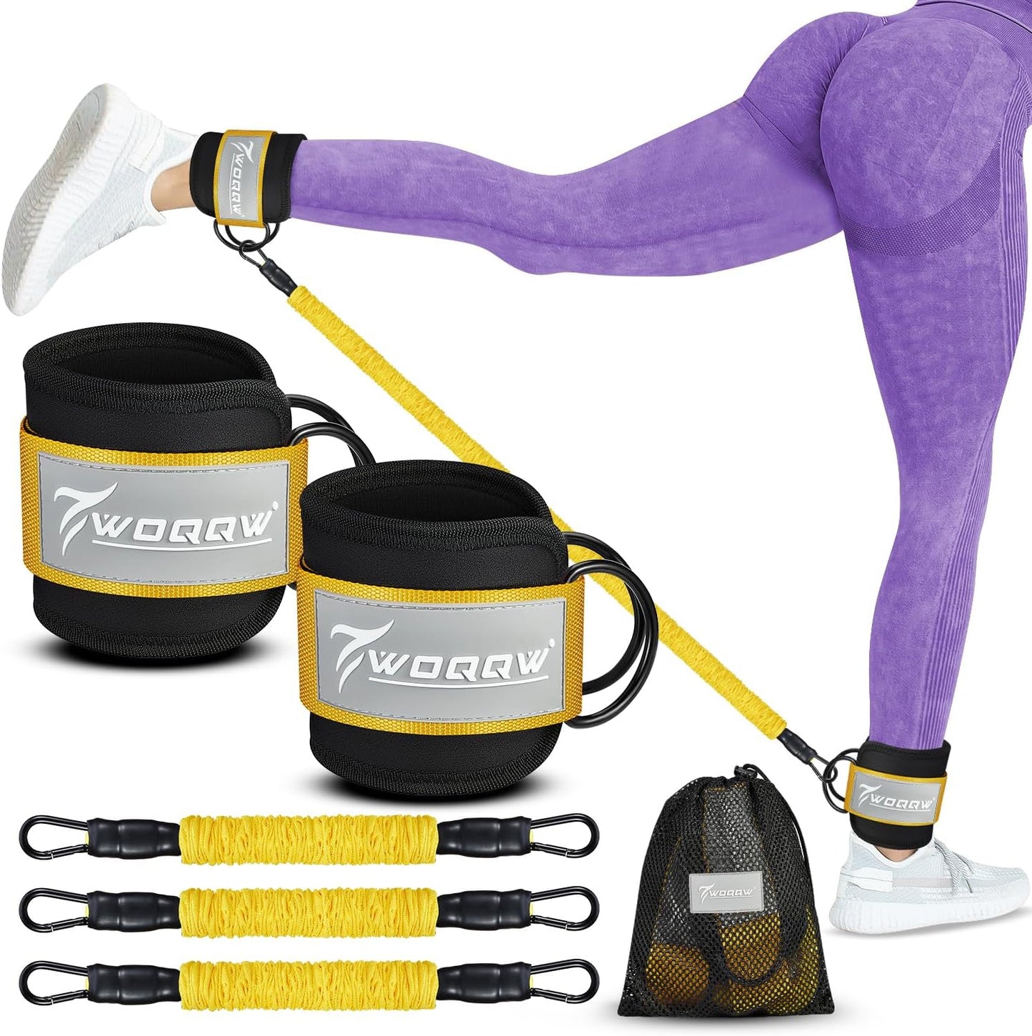 Ankle Resistance Bands with Cuffs – Glutes & Leg Training Set