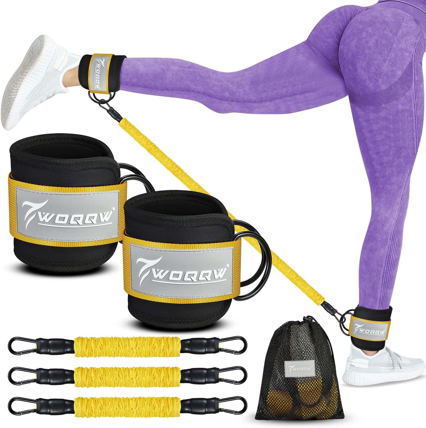 Ankle Resistance Bands with Cuffs – Glutes & Leg Training Set