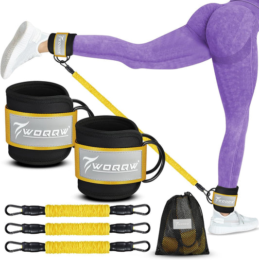 Ankle Resistance Bands with Cuffs – Glutes & Leg Training Set