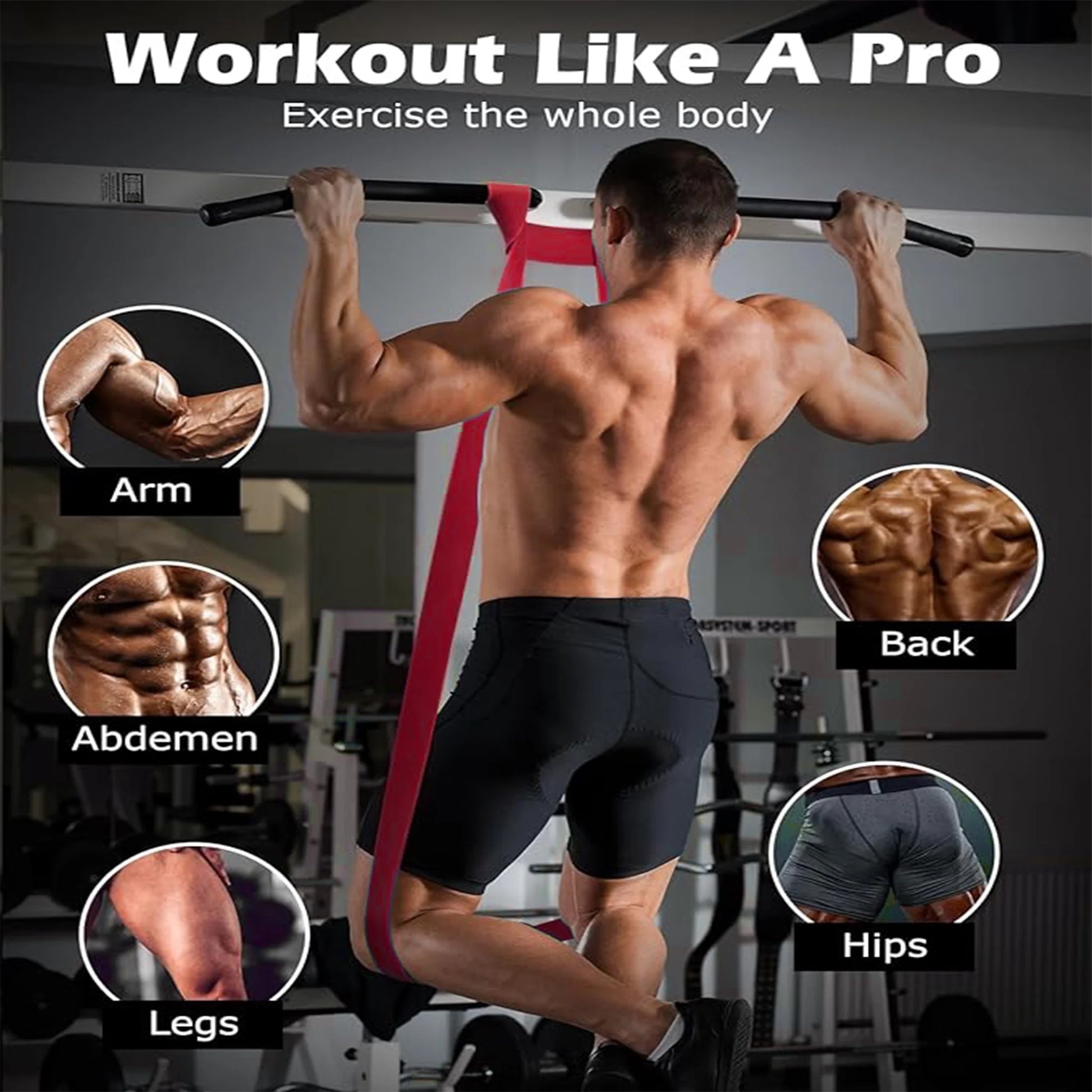 6-Piece Resistance Bands Set for Home & Gym Training