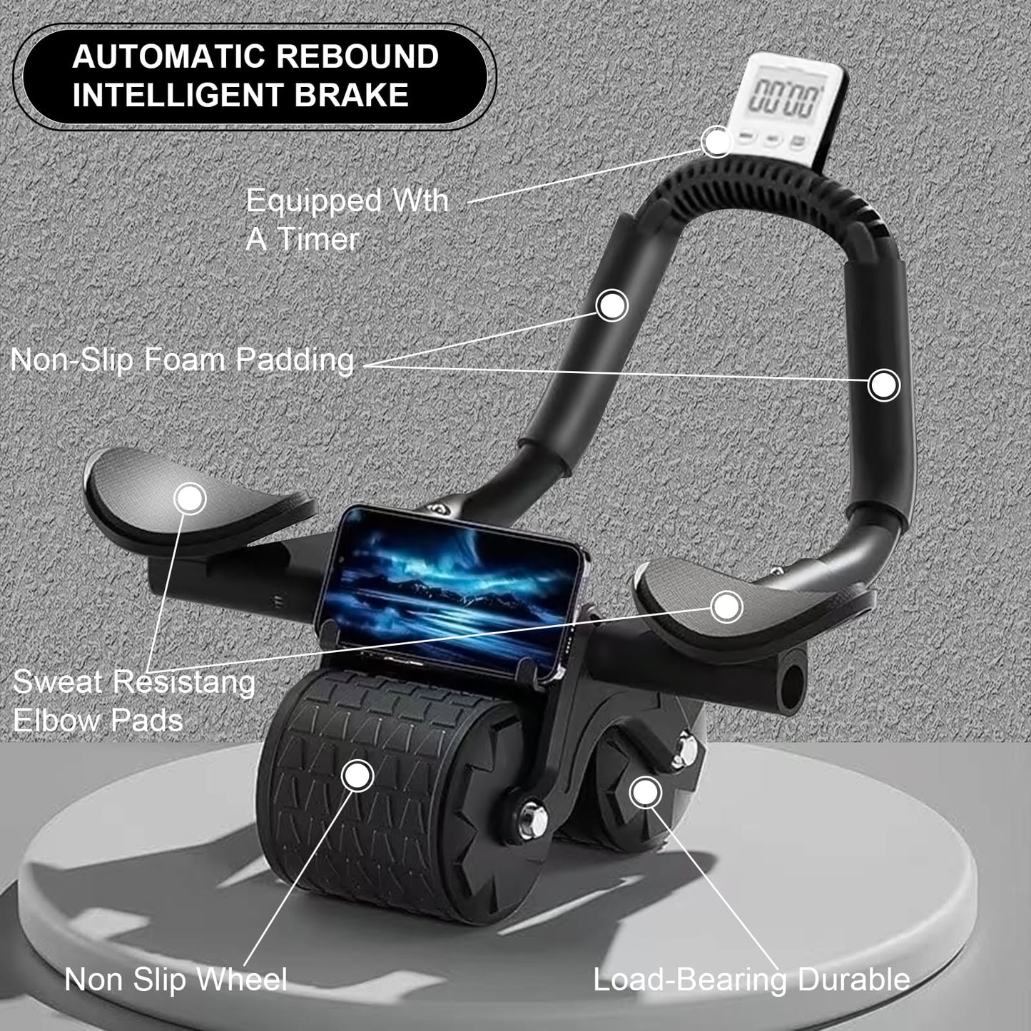 Ab Roller with Timer – Core & Abs Trainer for Home Workouts.