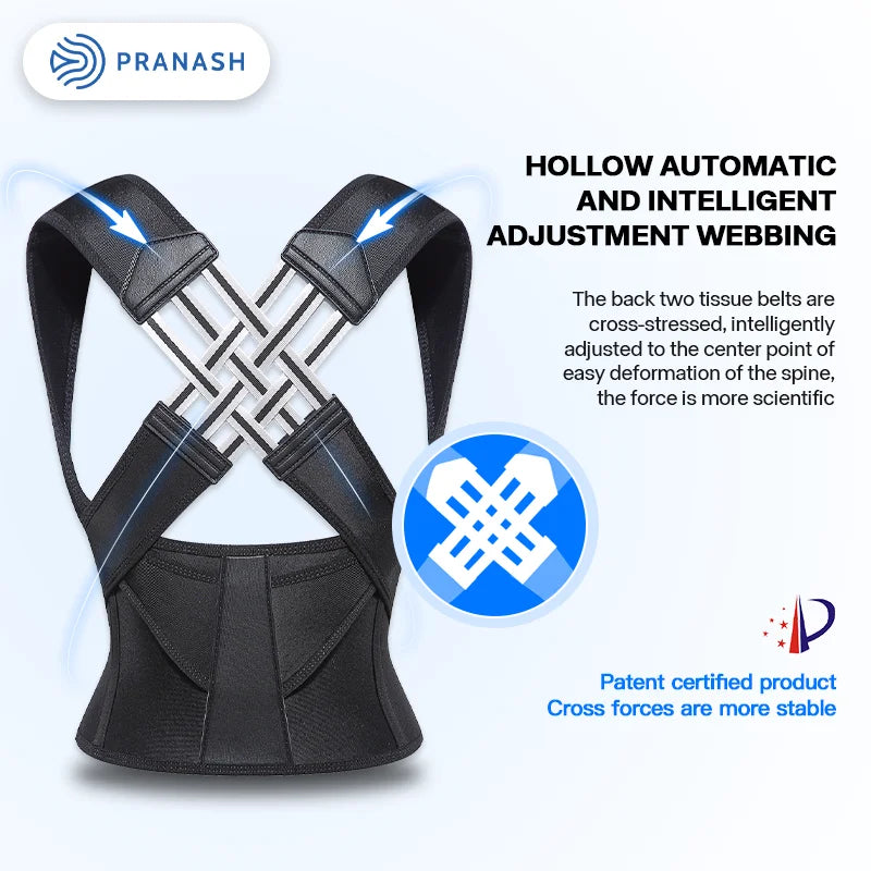 Posture Corrector Back Brace | Adjustable Support for Men & Women