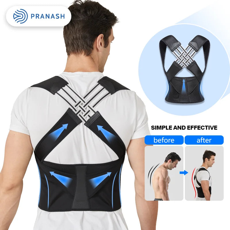 Posture Corrector Back Brace | Adjustable Support for Men & Women