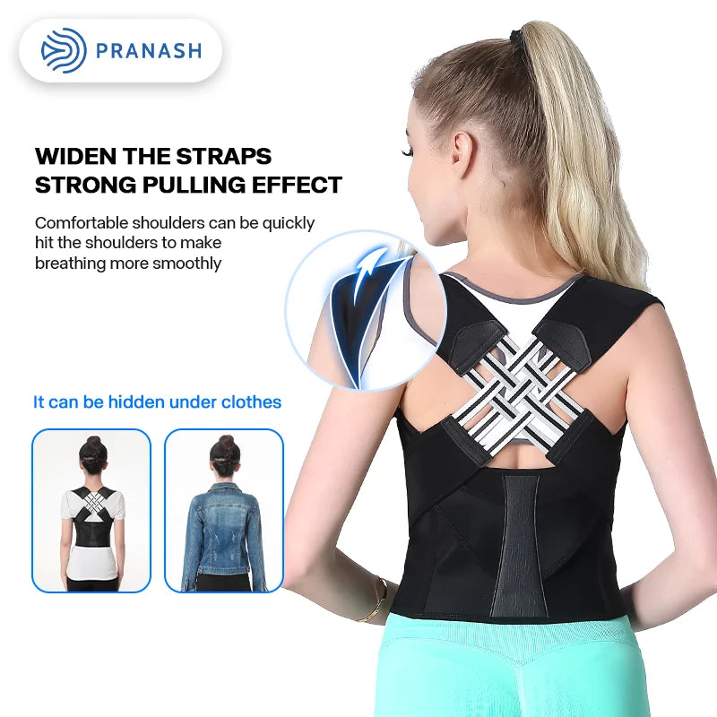 Posture Corrector Back Brace | Adjustable Support for Men & Women