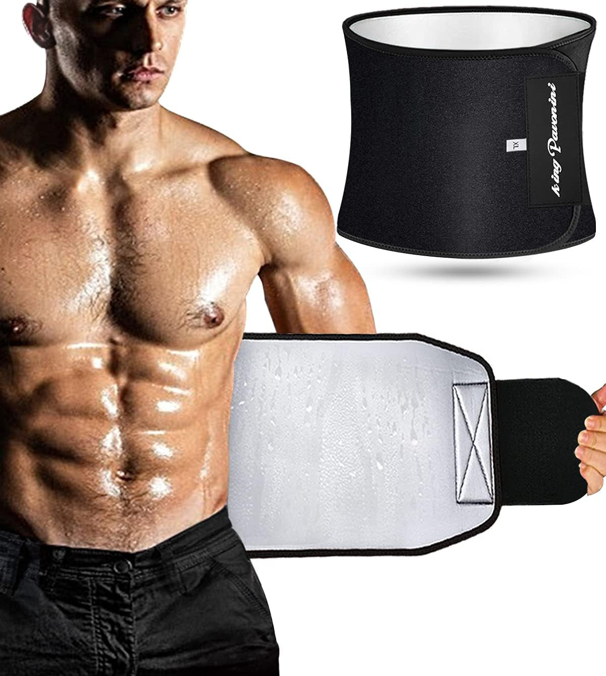 Waist Trimmer Sweat Belt for Women & Men – Adjustable Slimming Belt for Workout & Weight Loss
