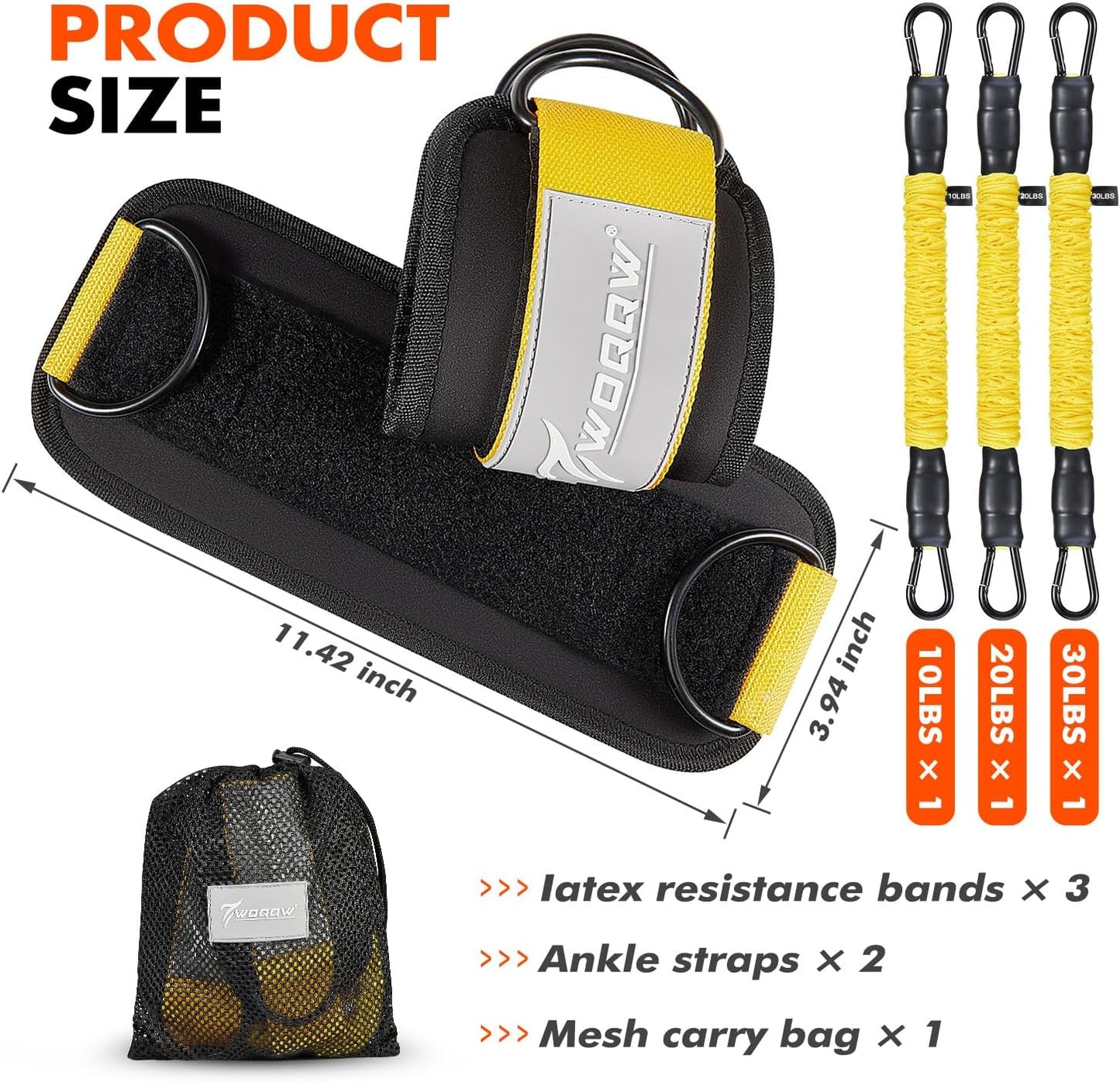 Ankle Resistance Bands with Cuffs – Glutes & Leg Training Set