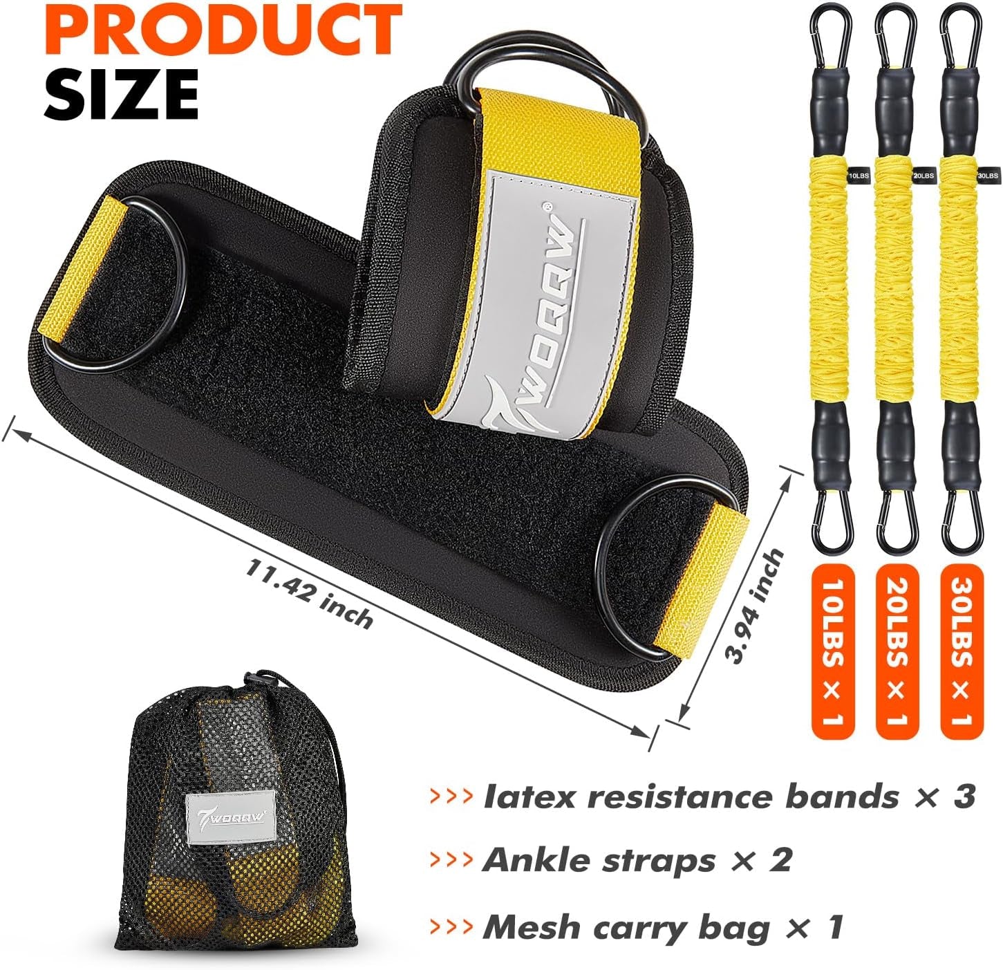 Ankle Resistance Bands with Cuffs – Glutes & Leg Training Set