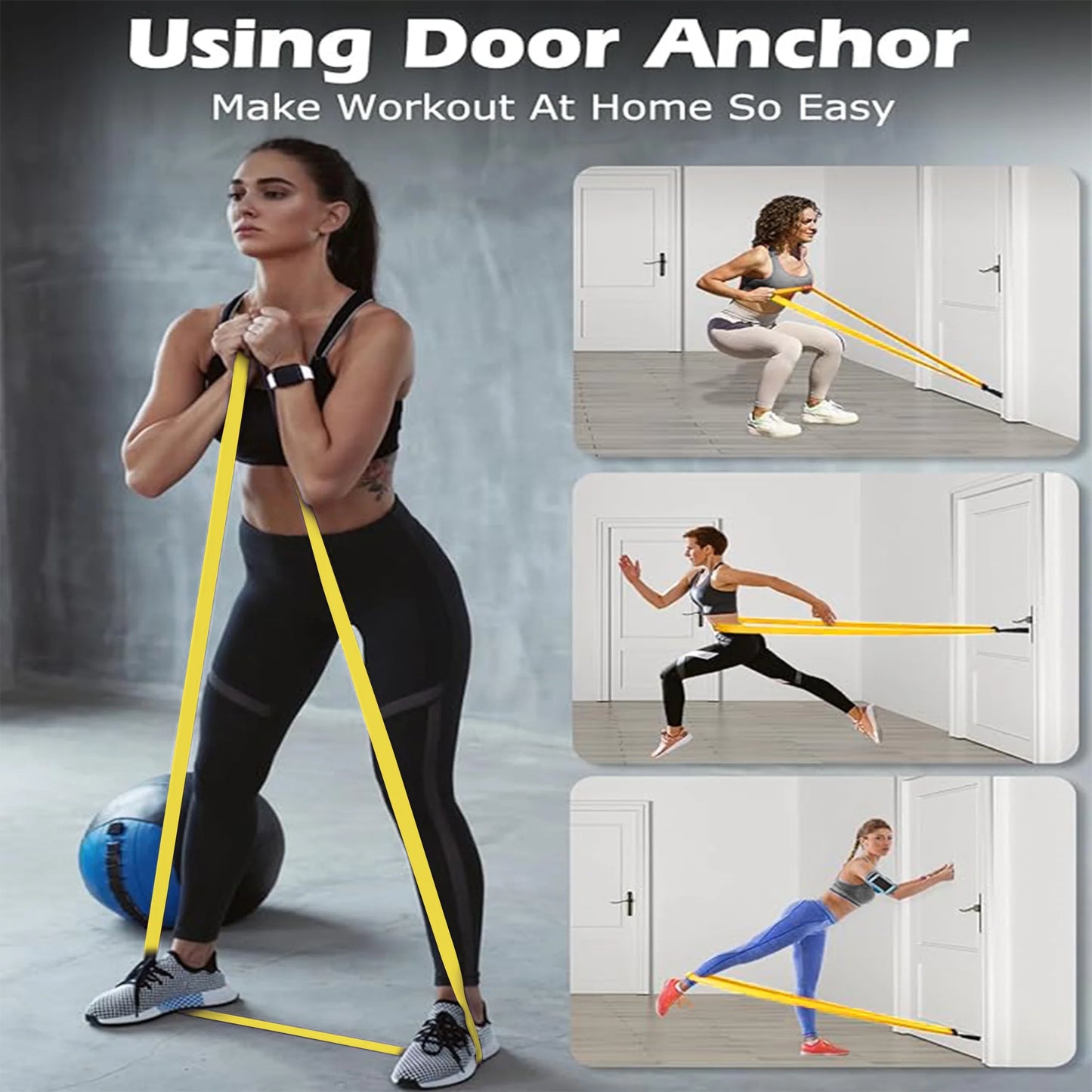 6-Piece Resistance Bands Set for Home & Gym Training