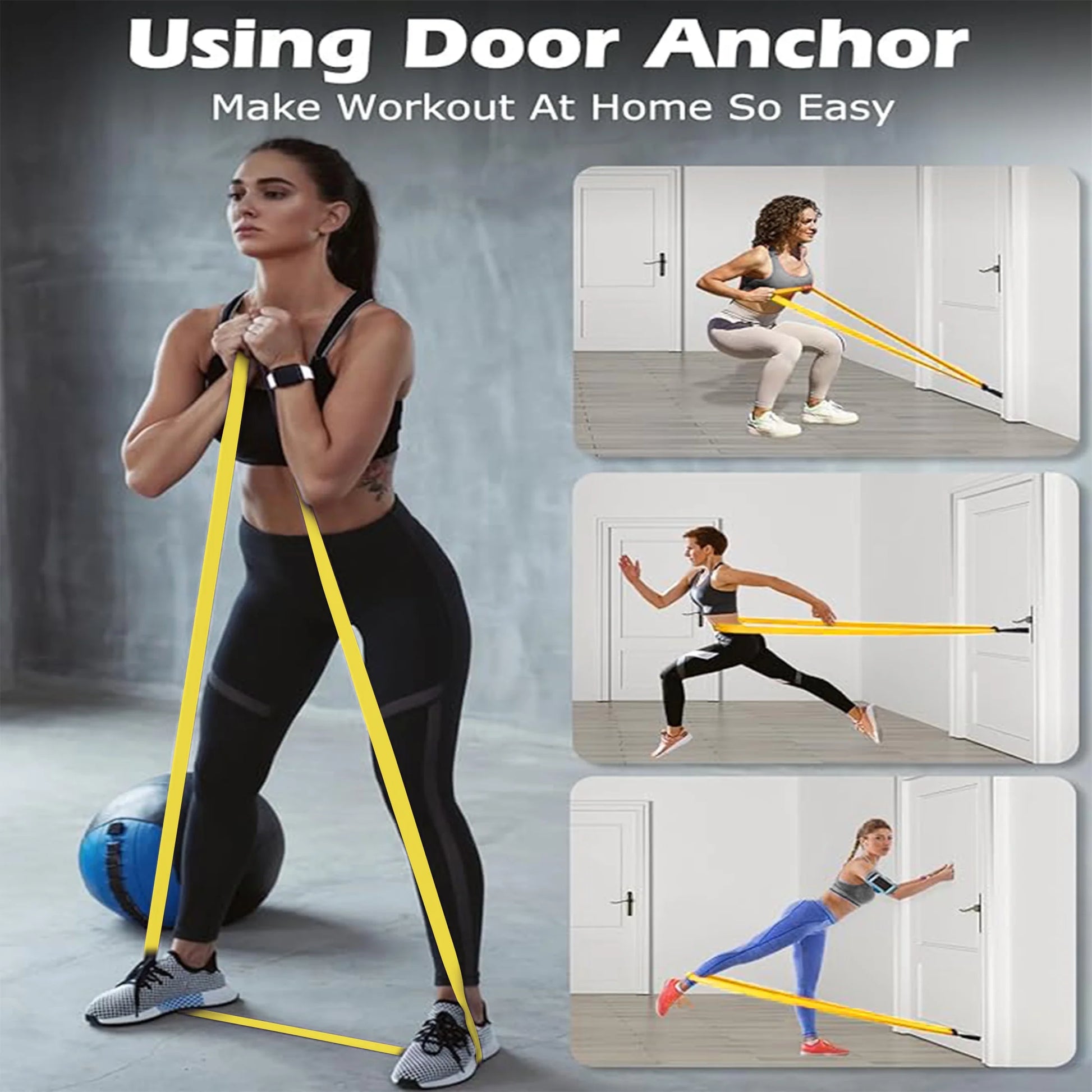 6-Piece Resistance Bands Set for Home & Gym Training