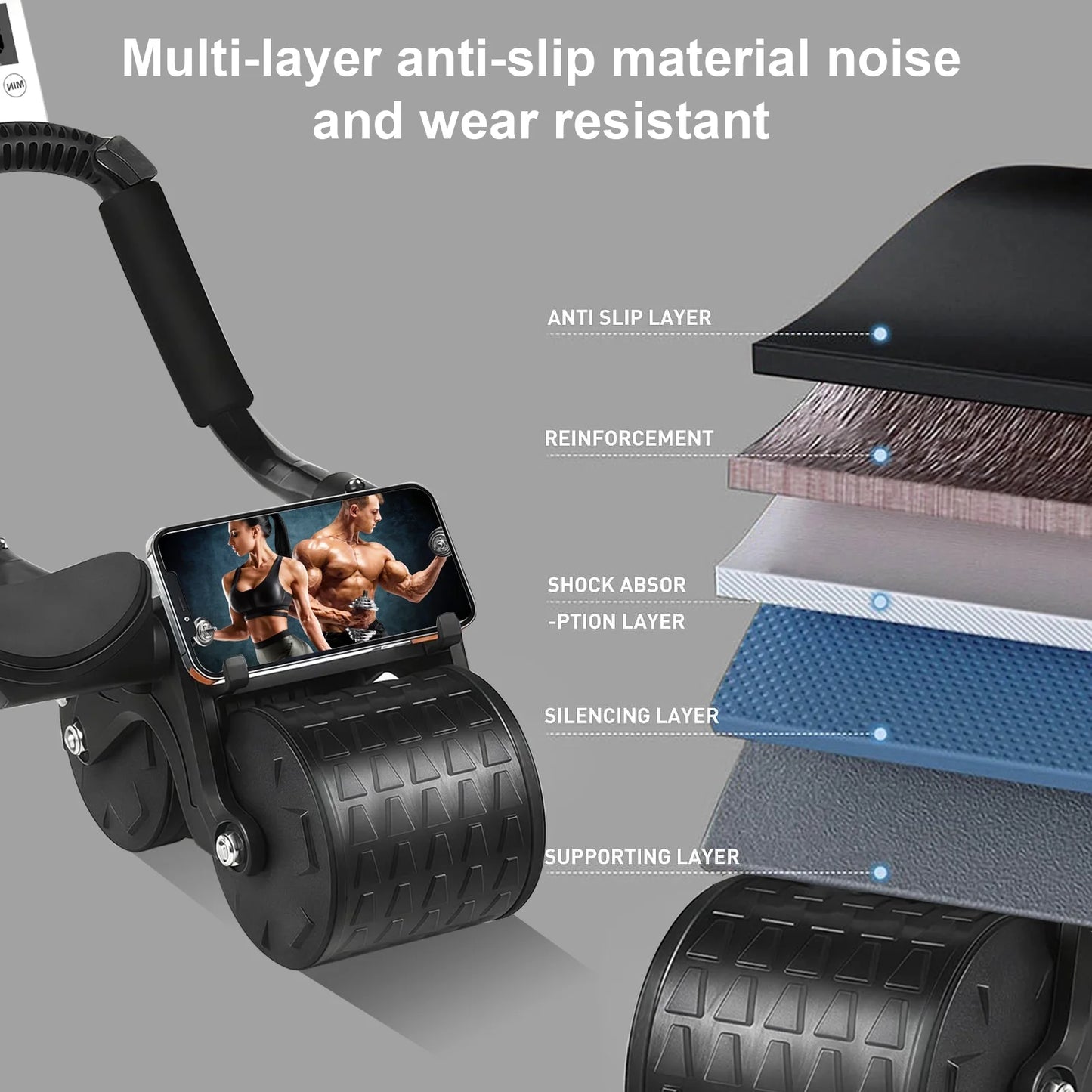 Ab Roller with Timer – Core & Abs Trainer for Home Workouts.