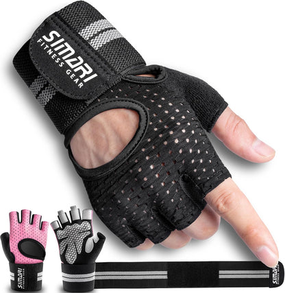 SIMARI Workout Gloves with Wrist Support | Unisex and Full Palm Protection